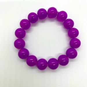 Purple bead bracelet